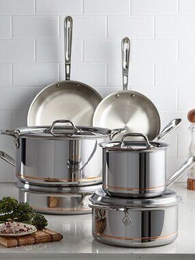 All-Clad Copper Core 5-Ply Bonded 10-Piece Cookware Set  NEW